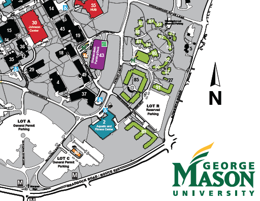 Cropped image of the Mason Fairfax campus map. 